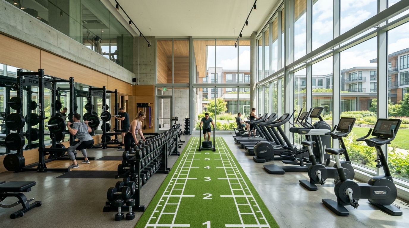 Clubhouse gym in Hyderabad gated community